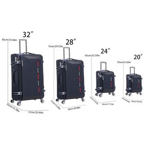 Set di Valigie Leggere Morbide Verticali 4 Pezzi (20/24/28/32) - Product Image 6