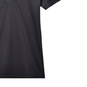 Polo noir pour femme, broderie du blason, manches courtes, col, mélange de coton, décontracté, golf, affaires, mode, vêtements - Product Image 6