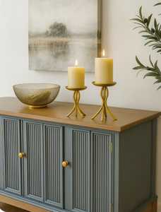 Modern <b>Black</b> Metal Christmas <b>Candle</b> <b>Holder</b> Set Handmade Eco-Friendly Durable Decorative Iron <b>Pillar</b> <b>Candle</b> Stand Table - Product Image 6