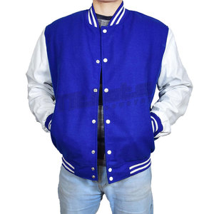 Chaqueta Letterman con Mangas de Cuero, Estilo Varsity Personalizado, Ropa Exterior Informal de Calidad, Directo de Fábrica - Product Image 2