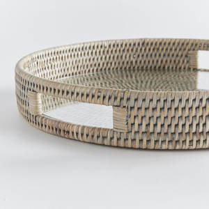 Plateau de service tissé en fibres naturelles écologique et élégant - Product Image 3