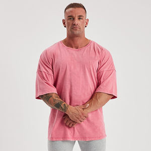 Camiseta de Alta Calidad, Nuevo Estilo, 100% Algodón, Lavada con Ácido, Logotipo Personalizado, Camiseta Vintage Lavada con Ácido - Product Image 1
