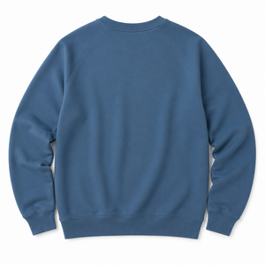 Men's 100% Cotton Fleece <b>Crewneck</b> Sweatshirt Warm Soft Raglan Sleeve Heavyweight Casual Pullover Blank Streetwear Custom OEM Top - Product Image 1