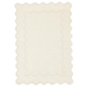 ZandH Home Handmade <b>Hand</b> <b>Tufted</b> White Wool <b>Rug</b> Thick Modern Abstract Pattern Pet Friendly Cushioned Non-Slip Custom Design <b>Rug</b> - Product Image 1