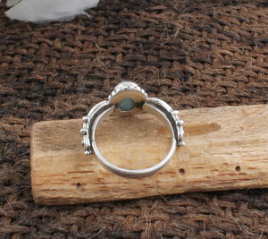 Bague en Larimar bleu naturel en gros, argent sterling 925, pierres précieuses de la République dominicaine, bagues pour femmes, fournisseur de bijoux fins - Product Image 6