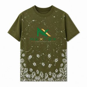 OEM Service Custom Sublimation T-Shirt All Over Print <b>Bandana</b> & Baroque Design Unisex Fashion Tee - Product Image 3