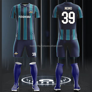 Maillots de football personnalisés pour hommes, sublimation intégrale, haute qualité, uniforme d'équipe de football, France, nom/logo personnalisable, col en V, 100% - Product Image 4