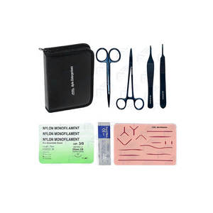 Kit de sutura de enfermería y habilidades clínicas para estudiantes, instrumento médico, Kit de práctica de sutura con almohadilla de sutura y herramientas quirúrgicas de 5 piezas - Product Image 1
