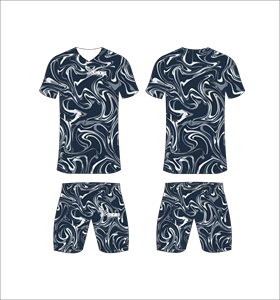 ชุดเสื้อฟุตบอลและกางเกงขาสั้นแบบซับเหงื่อ รุ่น Ferocious Sublimated คอวี ลายเรขาคณิต สำหรับผู้ชายทุกวัย ทุกฤดูกาล - Product Image 1