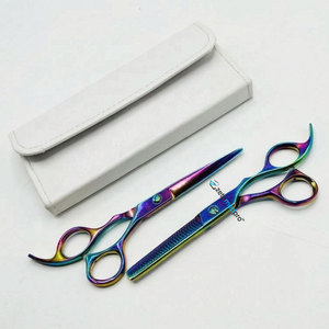 Tijeras Profesionales para Cortar Cabello, de Acero Sostenible, Tijeras de Belleza de Acero Inoxidable, Tijeras de Plasma Arcoíris para Peluquería - Product Image 1