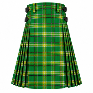 Kilt Tartan Traditionnel Personnalisable en Polyviscose Léger à Taille Mi-Haute à Carreaux Verts pour Homme – Collection Mondiale Mode 2026 - Product Image 3