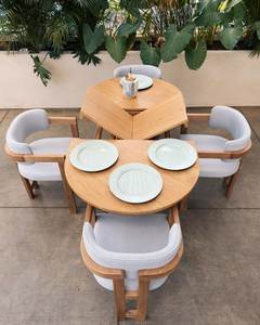 Table à manger ovale en bois extensible, table de salle à manger en bois moderne, mobilier de restaurant, design personnalisé - Product Image 4