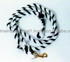 Corde de plomb de cheval tressée à haute résistance corde en coton doux avec corde de plomb équestre à pression plaquée laiton - Product Image 2