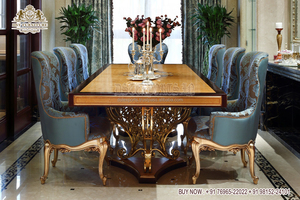 Royal Rich Look – ensemble de meubles de salle à manger Maharaja, ensemble de salle à manger italienne, mobilier de salle à manger en bois sculpté Ultra luxueux - Product Image 2