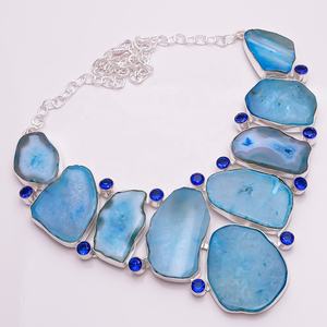 Collar personalizado de plata de ley, Cuarzo Natural Solar, joyería de piedras preciosas de cuarzo drusas, joyería bonita - Product Image 2