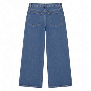 Jean en denim MetroFlex vintage coupe large pour homme, coupe décontractée, coton premium, streetwear, pantalon décontracté, mode, OEM ODM, vente en gros - Product Image 3