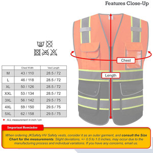 Chaleco de Seguridad con Diseño Multibolsillos para Almacenamiento Práctico, Chaleco de Seguridad Reflectante para Emergencias en Carretera - Product Image 5