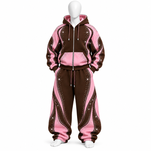 Custom High Quality Heavy Weight Sweatpants and Hoodie Set Unisex Men Sweatsuit Two Pieces Tracksuits <b>For</b> <b>Sale</b> - Product Image 5