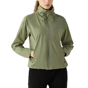 Chaqueta cortavientos reversible de forro polar para mujer, abrigo cortavientos básico liso para primavera, otoño e invierno, cortavientos para mujer - Product Image 3