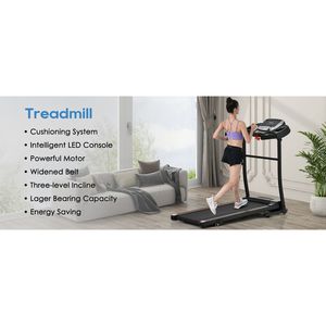 Nuova casa pieghevole tapis roulant 2.5 HP silenzioso motore Brushless 7.5 MPH 300 libbre capacità di peso 3 livelli di inclinazione 12 programmi preimpostati impulso - Product Image 6