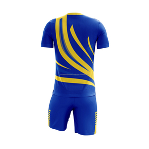 Nueva Llegada, Conjunto de Camisetas de Fútbol Azules Unisex, Ropa Deportiva de Club OEM, Nombres de Equipo Personalizados para Adultos, 100% Poliéster, Secado Rápido, Manga Corta - Product Image 1