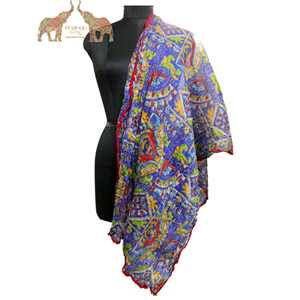 Bufanda de Moda al por Mayor, Dupatta de Algodón Suave y Duradero con Estampado a Mano, para Tiendas Minoristas, Boutiques y Exportación - Product Image 6