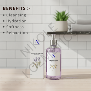 Gel de Ducha de Lavanda e Ylang Ylang, Hidratante, Floral, Limpiador Suave, Refrescante, para un Baño Delicado y Suave - Product Image 3