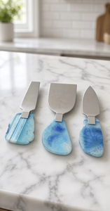 Ensemble de couteaux et spatules à fromage de luxe, couverts décoratifs en métal pour plateaux de fromages, apéritifs, cocktails et événements spéciaux - Product Image 5