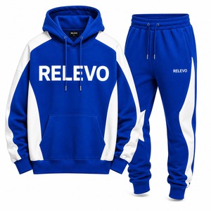 Nuevo Conjunto Casual de Invierno para Hombre de Dos Piezas con Media Cremallera, 100% Poliéster Transpirable con Patrón Geométrico, Alta Demanda - Product Image 6