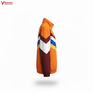 Custom ZIP Up Retro Soccer <b>Jacket</b> With Piping Blank Lightweight Softshell Nylon <b>Track</b> <b>Jacket</b> Windbreaker <b>For</b> <b>Men</b> - Product Image 4