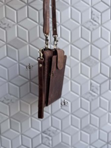 Sac à main pour téléphone portable tendance 2026 en cuir véritable, nouveau design, sac bandoulière, petite taille, pochette de poignet, sac à bandoulière - Product Image 2