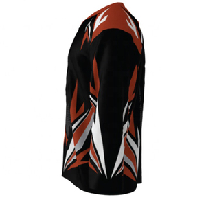 Nouveau design, ensemble de maillots de hockey sur glace personnalisés, antibactérien, 100% polyester, sublimation, broderie 3D, col en V, uniforme d'équipe, OEM North - Product Image 3