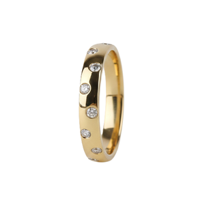 Bague de fiançailles en or massif 10K 14K 18K avec diamant de laboratoire taille ronde, couleur DEF, clarté VS-VVS, sertie clos, certifiée IGI - Product Image 4