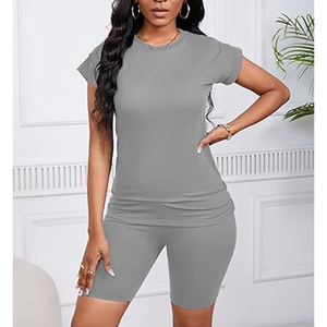 Conjunto de Camiseta Holgada y Pantalones Cortos Deportivos de Estilo Urbano para Mujer, Ropa Casual de Calle - Product Image 2