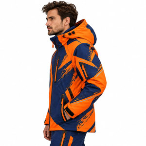 Vestes de sport personnalisées par le fabricant, couleur contrastée, imperméables, coupe-vent, pour le ski en montagne, vêtements d'extérieur pour l'automne et l'hiver - Product Image 4