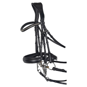 Accessoire d'équitation personnalisé en cuir véritable de style bride anglaise, fait main, pour le dressage et le saut d'obstacles, emballage personnalisé, modèle SULEMAN LG - Product Image 1