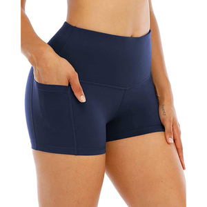Women's Custom Seamless Breathable Gym Yoga Shorts Solid Color Full Length Leggings <b>Elastic</b> Waist Side Pocket Biker Style <b>Belt</b> - Product Image 1
