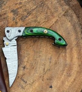 Couteau pliant de poche 7 pouces en acier Damas à motif torsadé, vente en gros OEM ODM, best-seller, PRESTIGE BLADES - Product Image 4