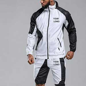NESTA SPORTS Vente en gros – Ensemble survêtement homme personnalisé avec logo, veste pull et coupe-vent en nylon vierge 2 pièces - Product Image 1