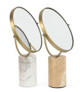 กระจกดีไซน์หรูหรา กระจกแต่งหน้าดีไซน์เนอร์ กระจกตกแต่งฐานหินอ่อน กระจกแต่งหน้าทันสมัย ​​กระจกมินิมอล กระจกสไตล์มินิมอล - Product Image 5