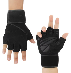 Gants de musculation personnalisés avec logo, demi-doigts, en polyester, antidérapants, durables, pour la salle de sport et les sports, unisexe - Product Image 5