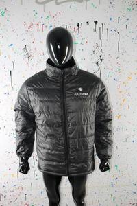 Chaqueta de lona acolchada de invierno para hombre, de alta calidad, con logotipo personalizado en la parte delantera, cuello alto, transpirable, con cremallera, fino tejido. - Product Image 2