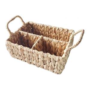 Vente en gros 2026 Vietnam Panier de rangement en osier et plateau de service rectangulaire en jacinthe d'eau naturelle avec poignée, décoratif pour la maison - Product Image 6