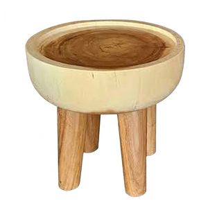 Mesa Auxiliar Redonda Moderna de Madera Suar Premium, Venta al por Mayor, para Proyectos de Interiores de Hoteles, Resorts y Salas de Estar - Product Image 1