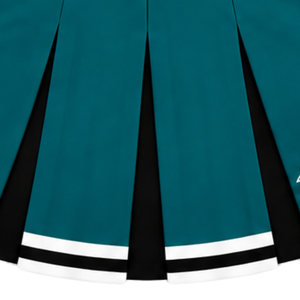 Falda plisada color verde azulado oscuro para porristas, para mujeres y niñas, para equipos deportivos, presentaciones de baile, entrenamiento, competición, ropa deportiva - Product Image 3
