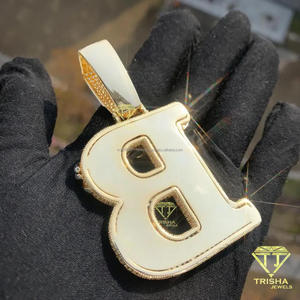 Pendentif lettre S serti de diamants Moissanite, couronne d'épines, collier Hip Hop, chaîne bling, bijoux de luxe, cadeau - Product Image 6