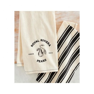 Multipurpose <b>Blue</b> Floral Border Embroidered Non-scratch 100% Cotton Knitted Easy Rinsing Reusable Kitchen Cleaning <b>Tea</b> <b>Towel</b> Set - Product Image 4