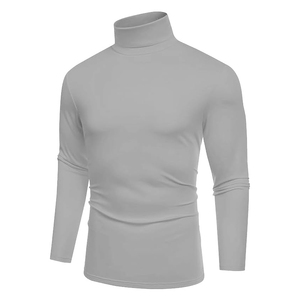 <b>Mens</b> <b>Turtle</b> High <b>Neck</b> Fashionwear Moisture Control Tech Fabric Long Sleeve Active Shirt Breathable Performance Outdoor Wear - Product Image 1