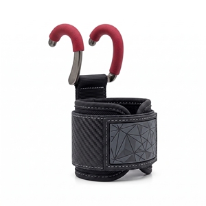 Crochets de musculation robustes de qualité supérieure pour levage de charges lourdes, avec sangle métallique antidérapante en caoutchouc et coton, très demandés - Product Image 1