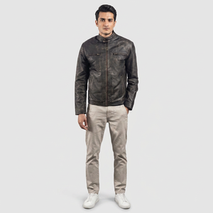 Classic Outerwear Real <b>Leather</b> Men <b>Leather</b> <b>Jacket</b> Comfortable Stylish Warm Fit Great <b>jacket</b> for men - Product Image 1